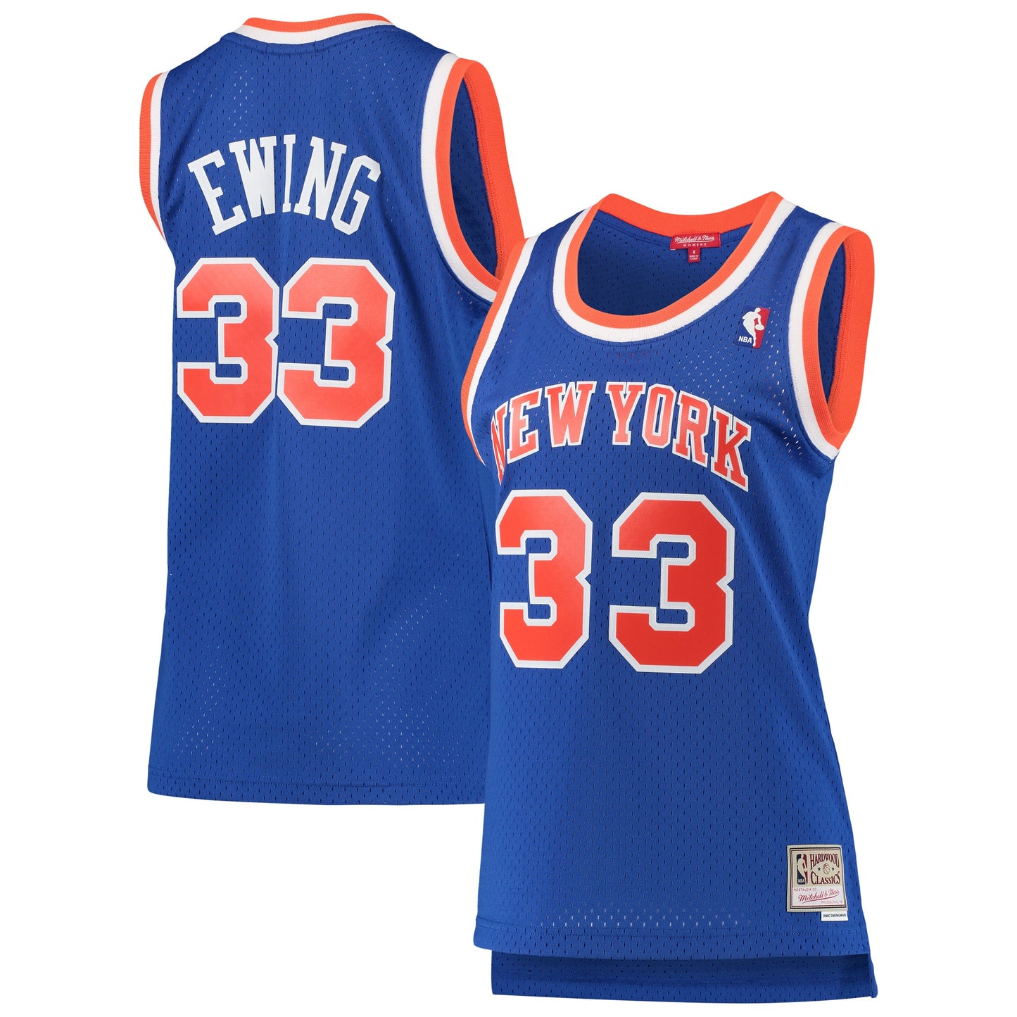 Patrick Ewing New York Knicks Mitchell & Ness Women's 1991-92 Hardwood Classics Swingman Jersey - Blue